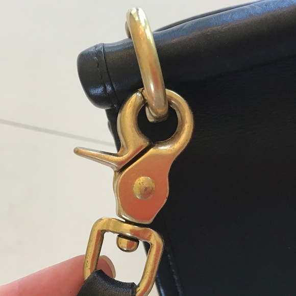 Coach Black Crossbody Bag with Gold Accents - Picture 6 of 16